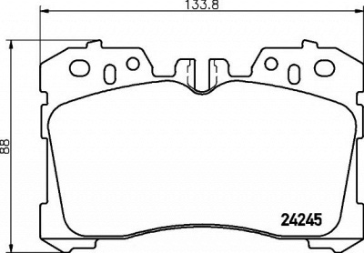 HELLA PAGID 8db355006661 -  Комплект тормозных колодок, дисковый тормоз